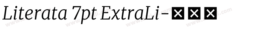 Literata 7pt ExtraLi字体转换